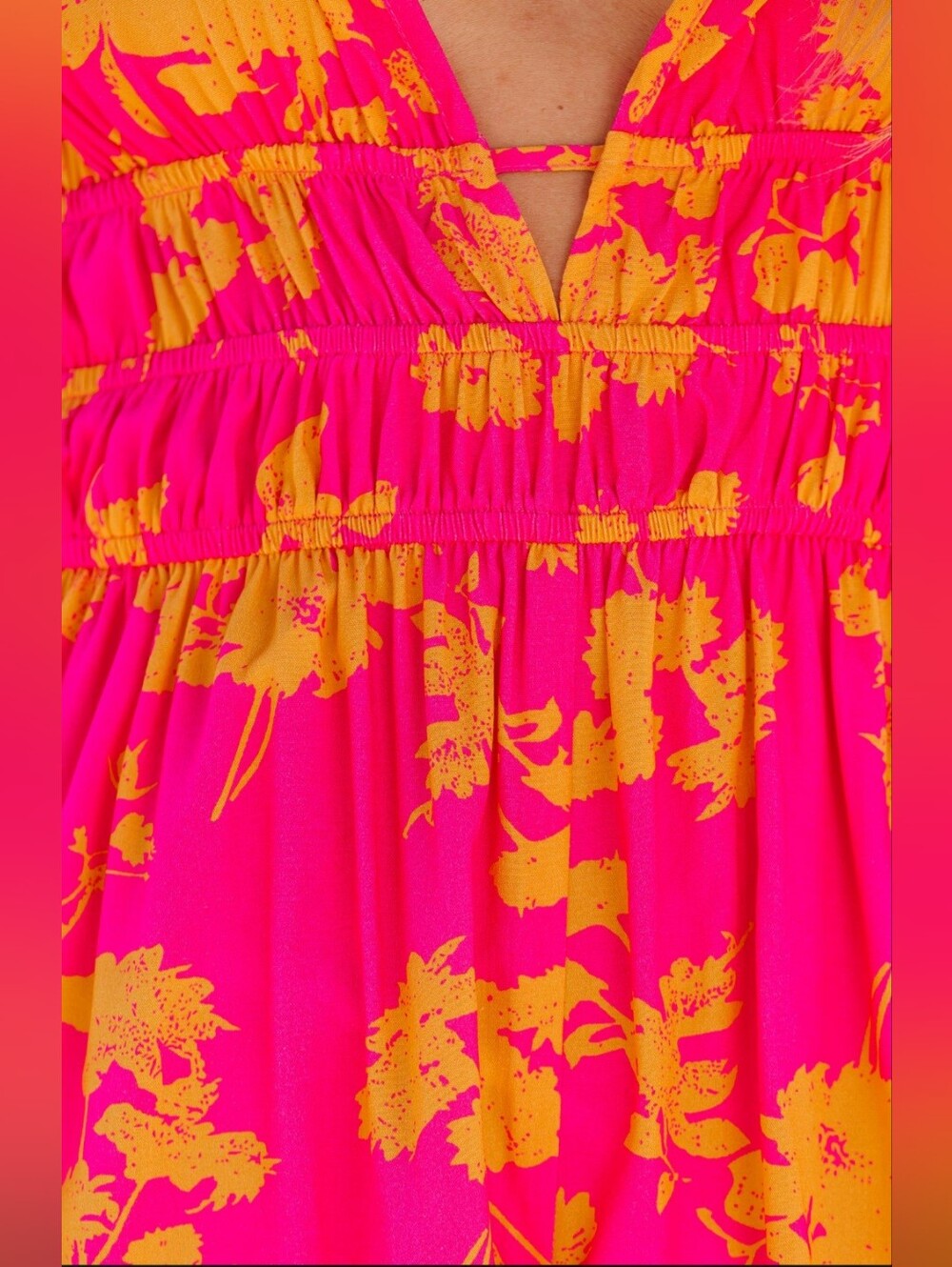Cupshe Pink and Yellow Floral Beach Romper - Picture 3 of 11